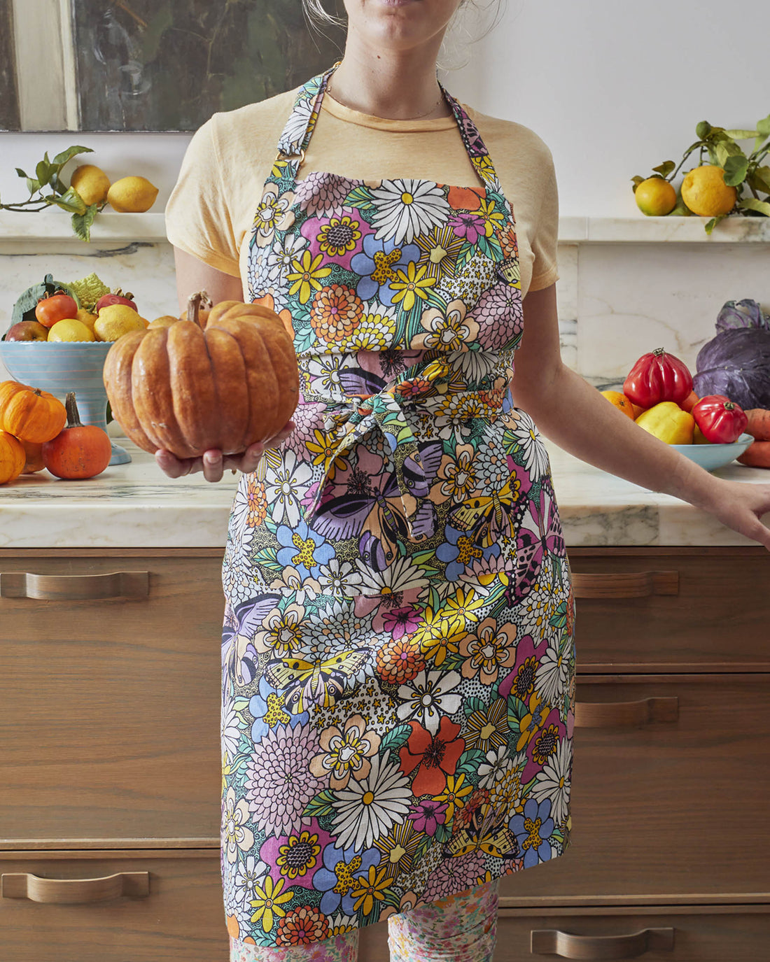 Bliss Floral Linen Apron