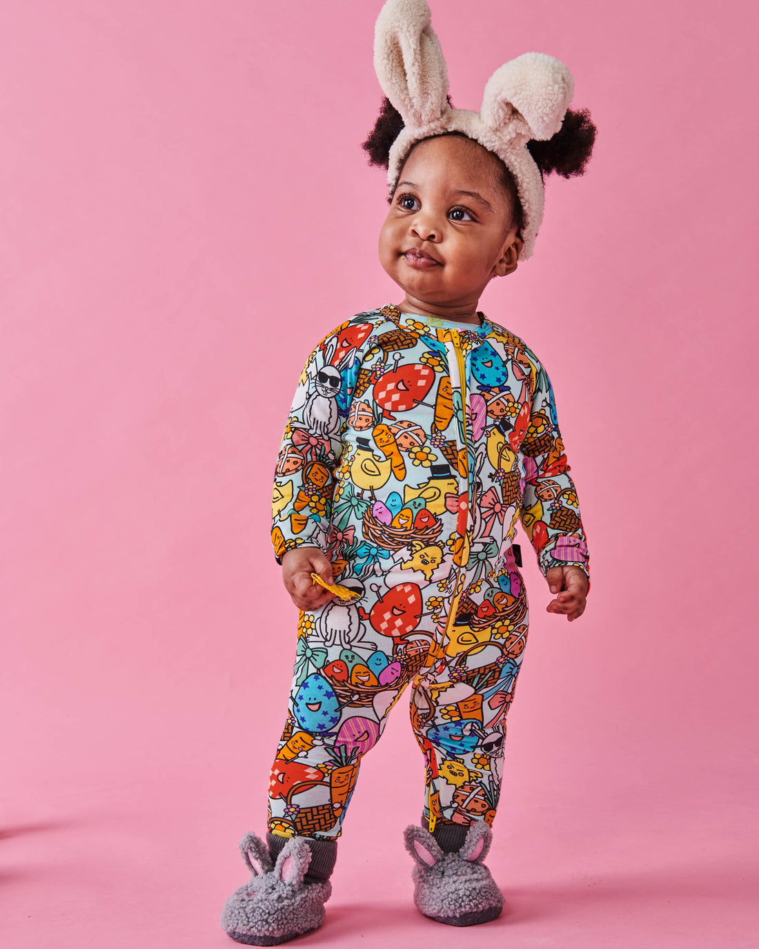 Easter Parade Organic Long Sleeve Zip Romper