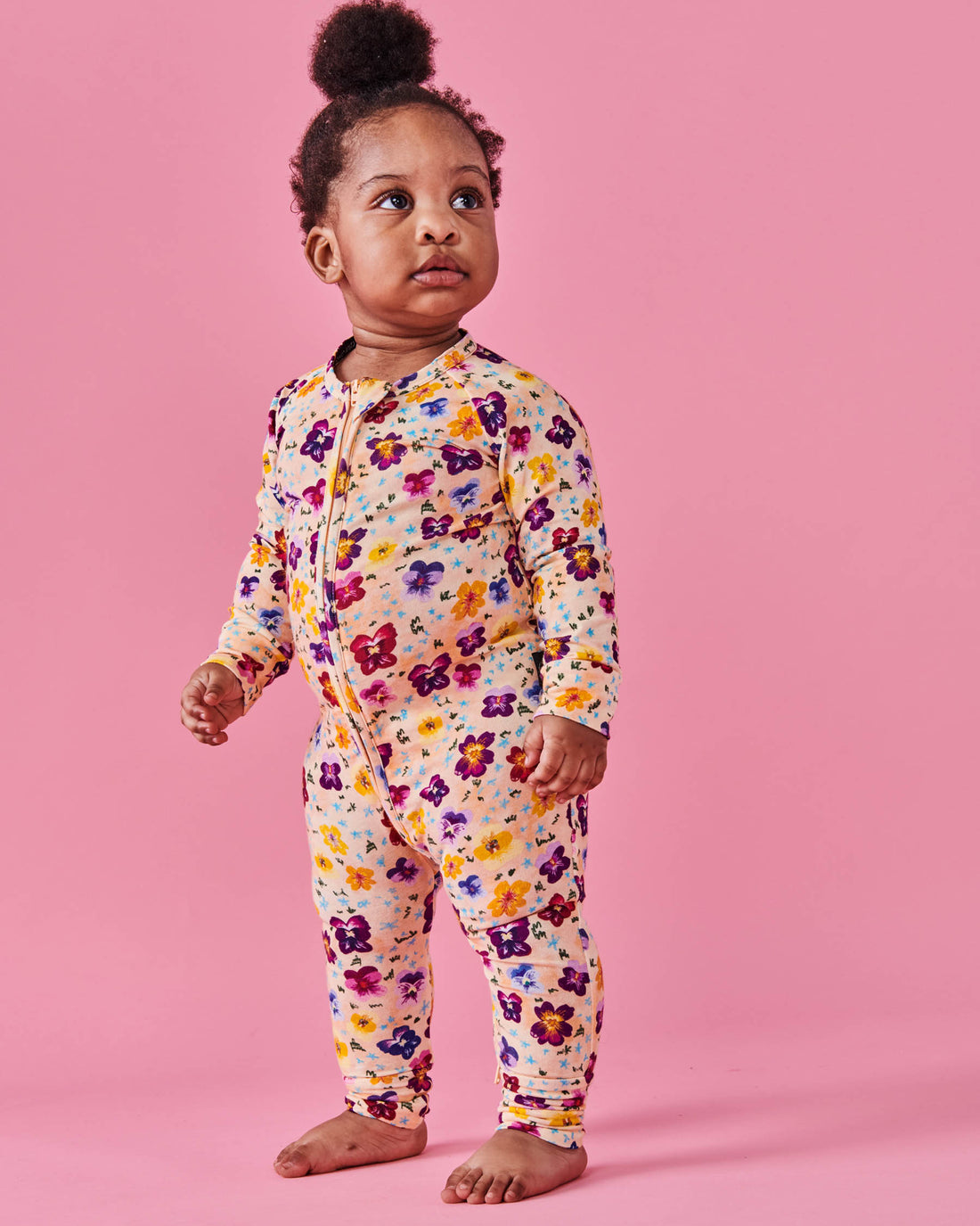 Pansy Organic Long Sleeve Zip Romper