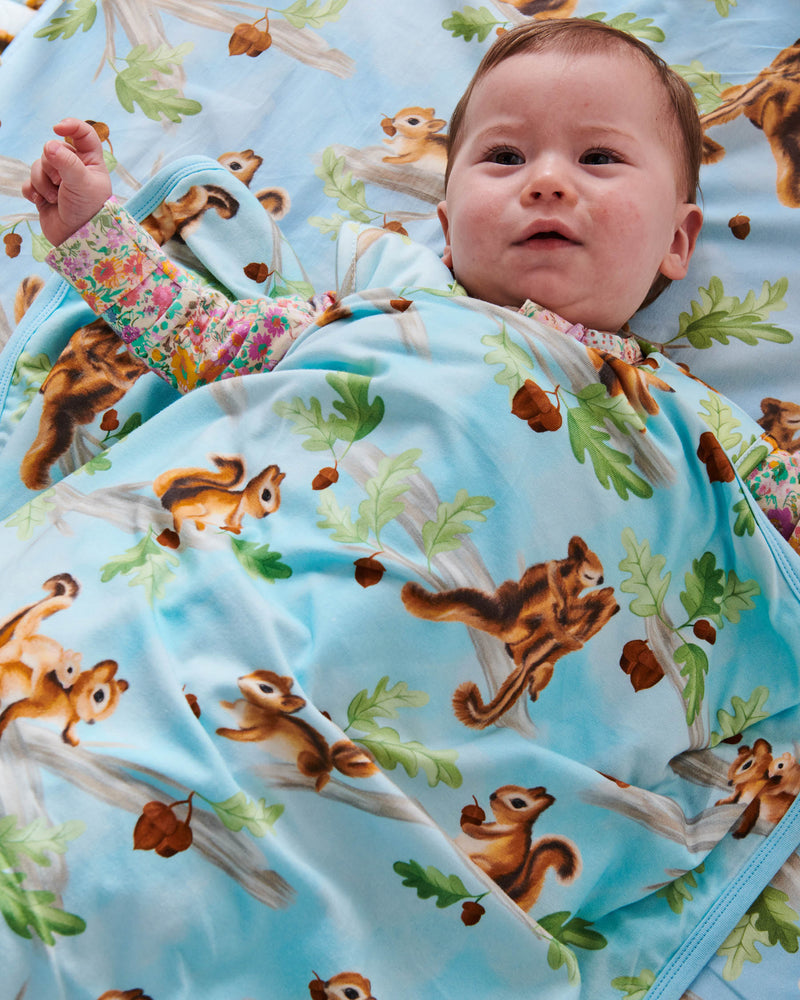 Squirrel Scurry Organic Cotton Baby Fitted Sheet