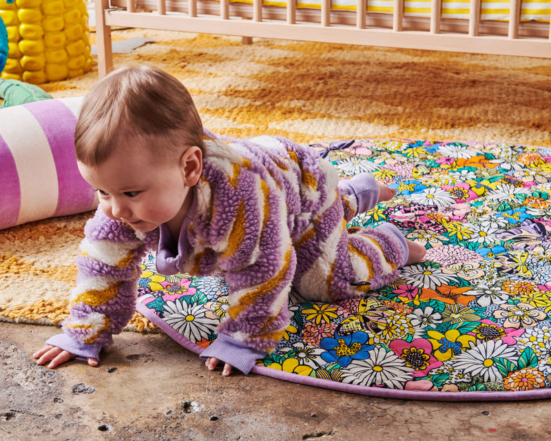 Bliss Floral Organic Cotton Quilted Baby Play Mat