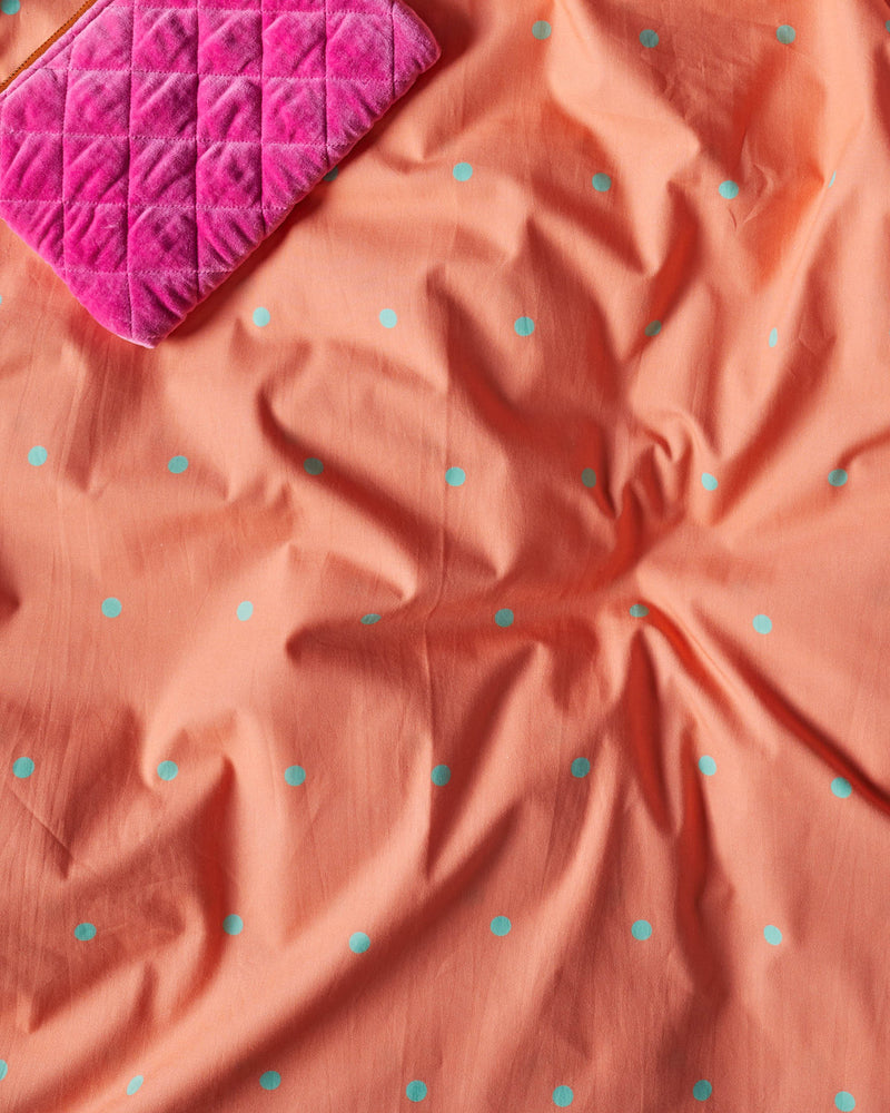 Polkadot Peachy Organic Cotton Quilt Cover