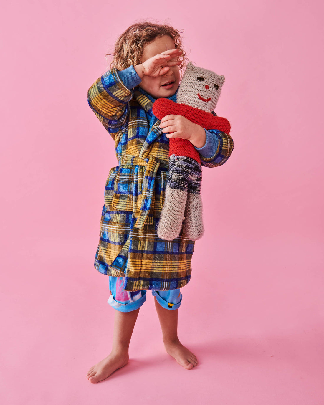 Cosy Tartan Kuddle Kids Robe