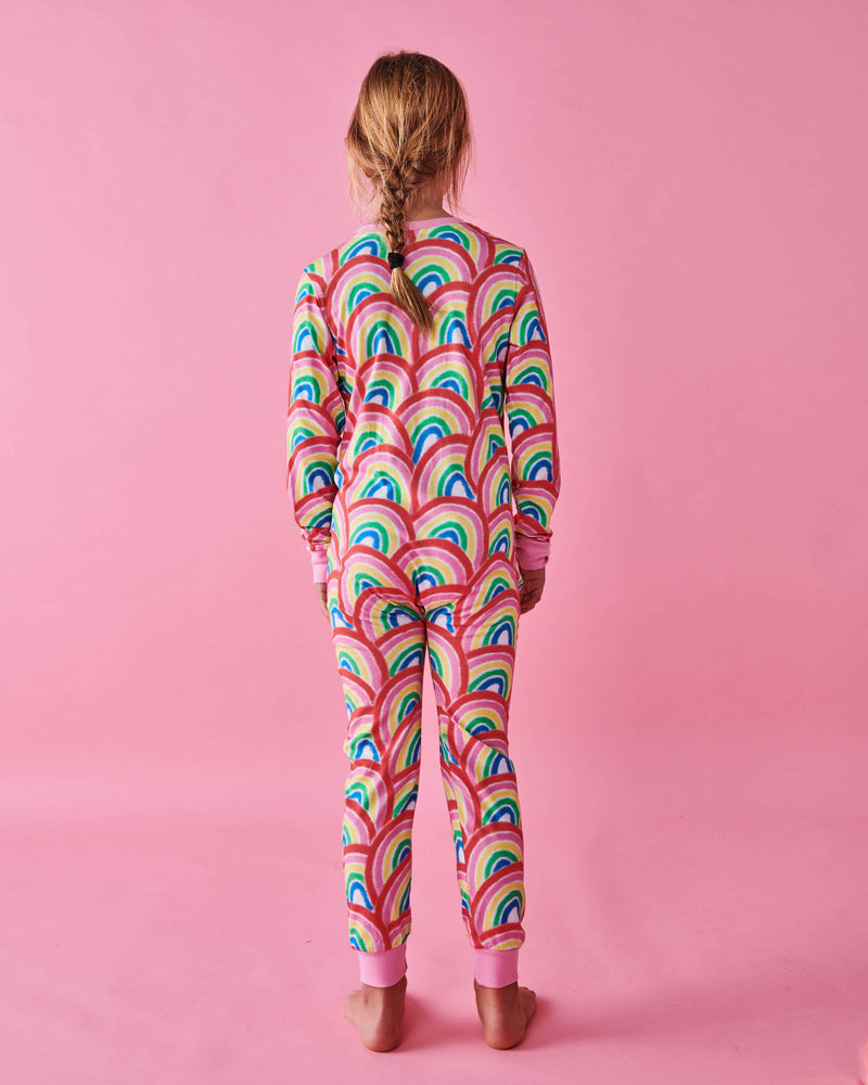 Rainbow Spray Organic Cotton Pyjama Onesie