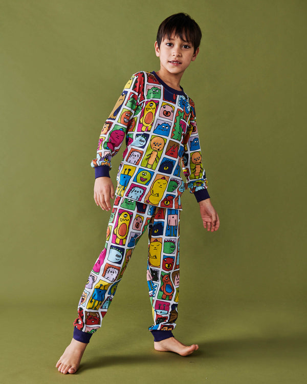 Monster Mash Organic Cotton Long Sleeve Top & Pant Pyjama Set