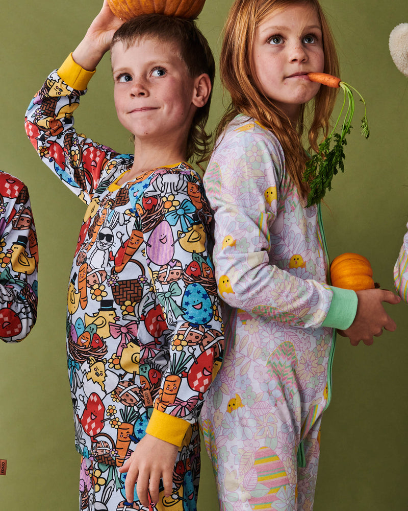 Easter Parade Organic Cotton Long Sleeve Top & Pant Pyjama Set