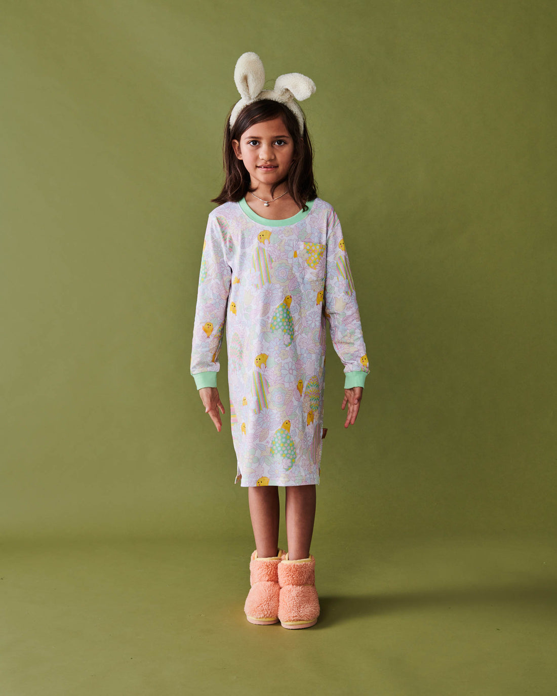 Egg Hunt Organic Cotton Long Sleeve Nightie