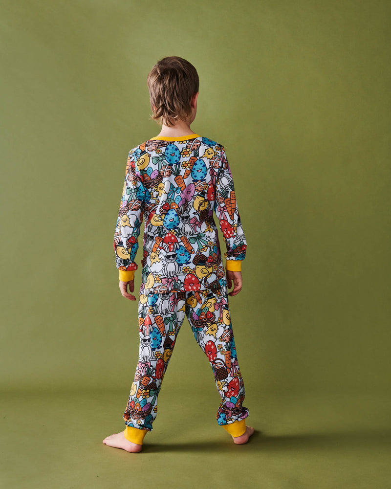 Easter Parade Organic Cotton Long Sleeve Top & Pant Pyjama Set