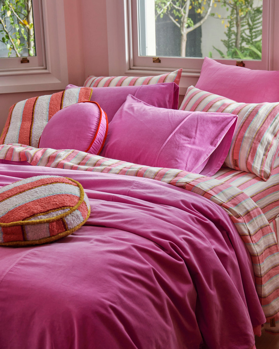 Super Pink Velvet Pillowcases