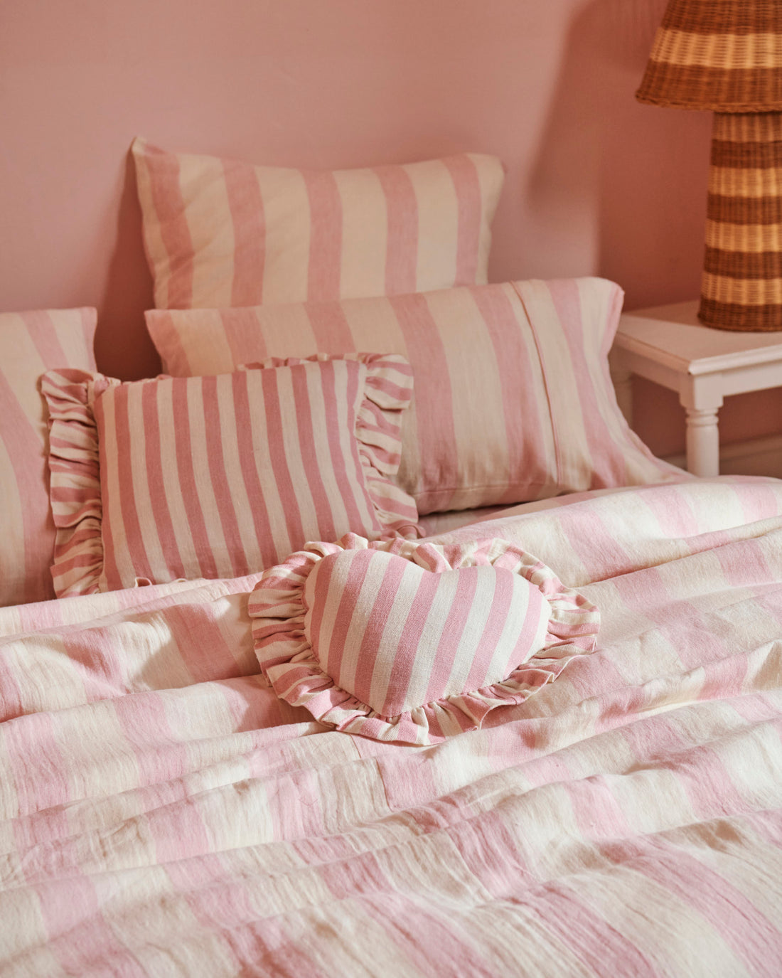 Candy Stripe Linen European Pillowcases