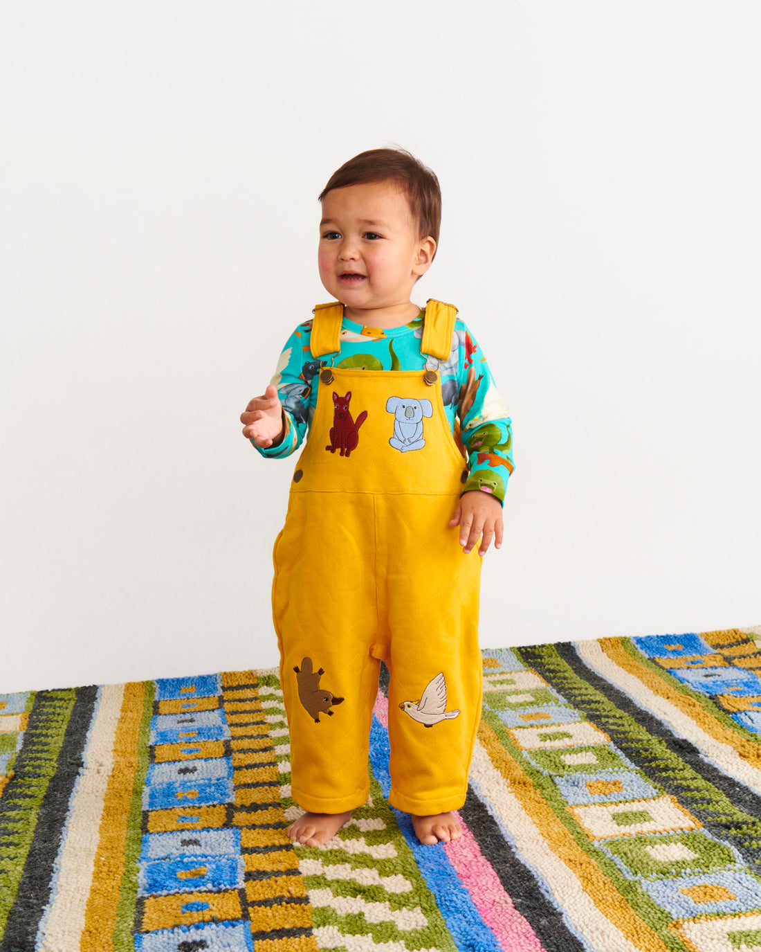 Home Among The Gum Trees Organic Cotton Quilted Fleece Overalls