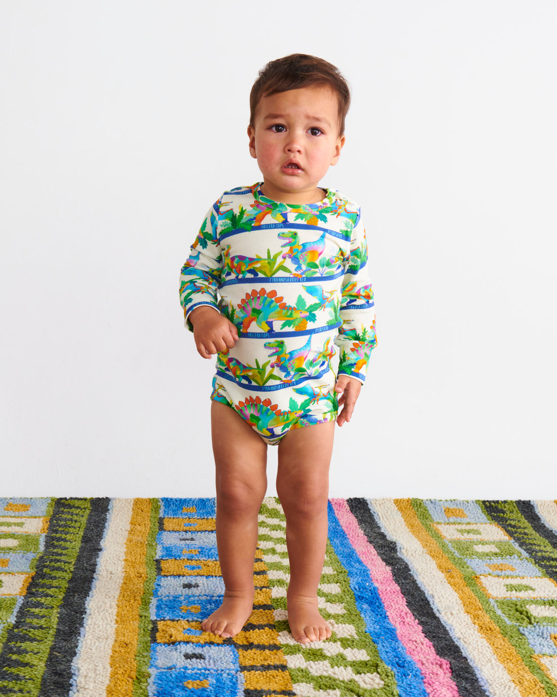 Dino Safari Organic Long Sleeve Romper