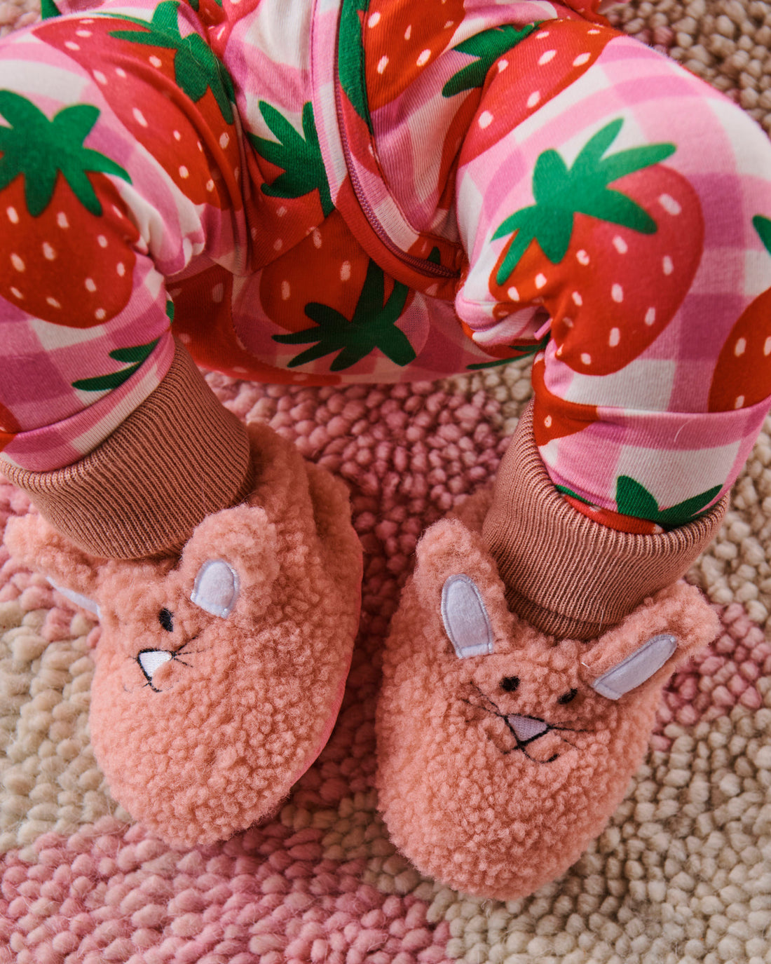 Bunny Pink Baby Booties