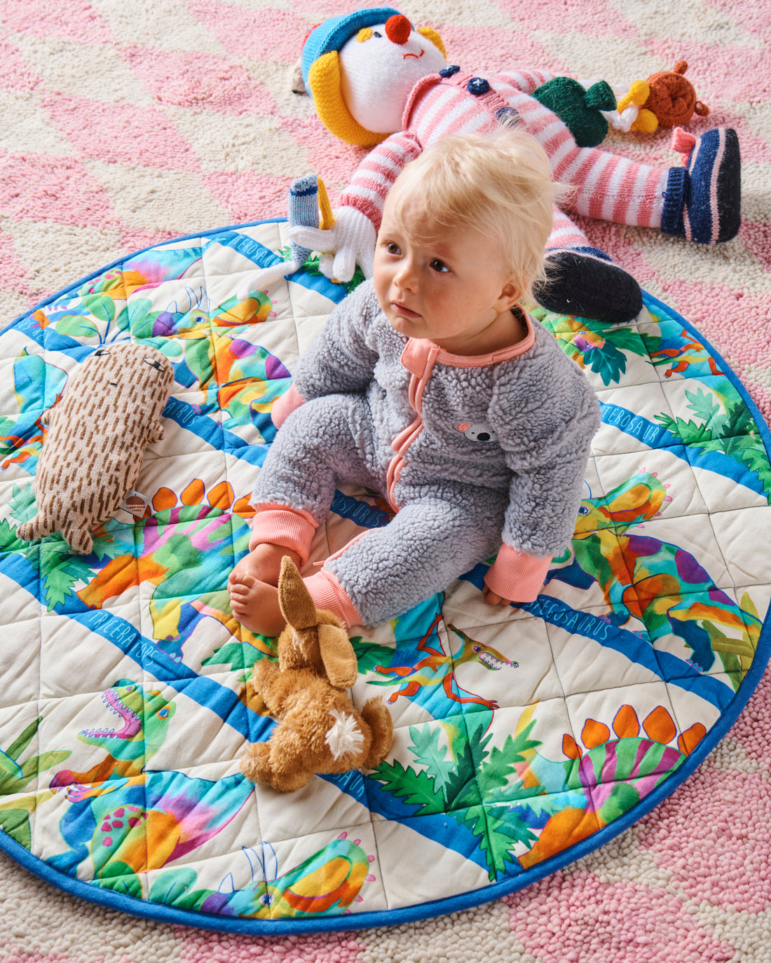 Dino Safari Quilted Baby Play Mat