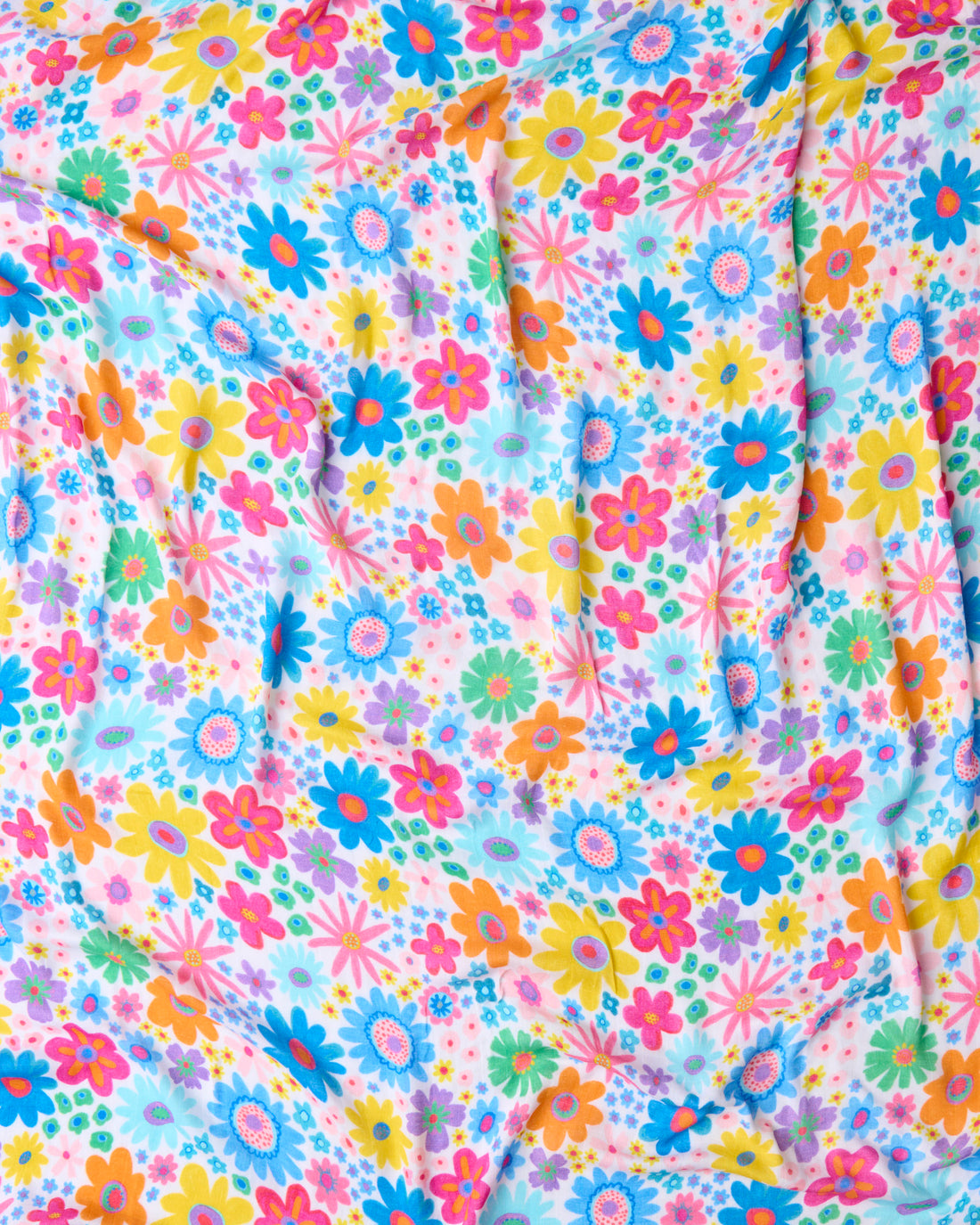 Rainbow Flowers Bamboo Swaddle