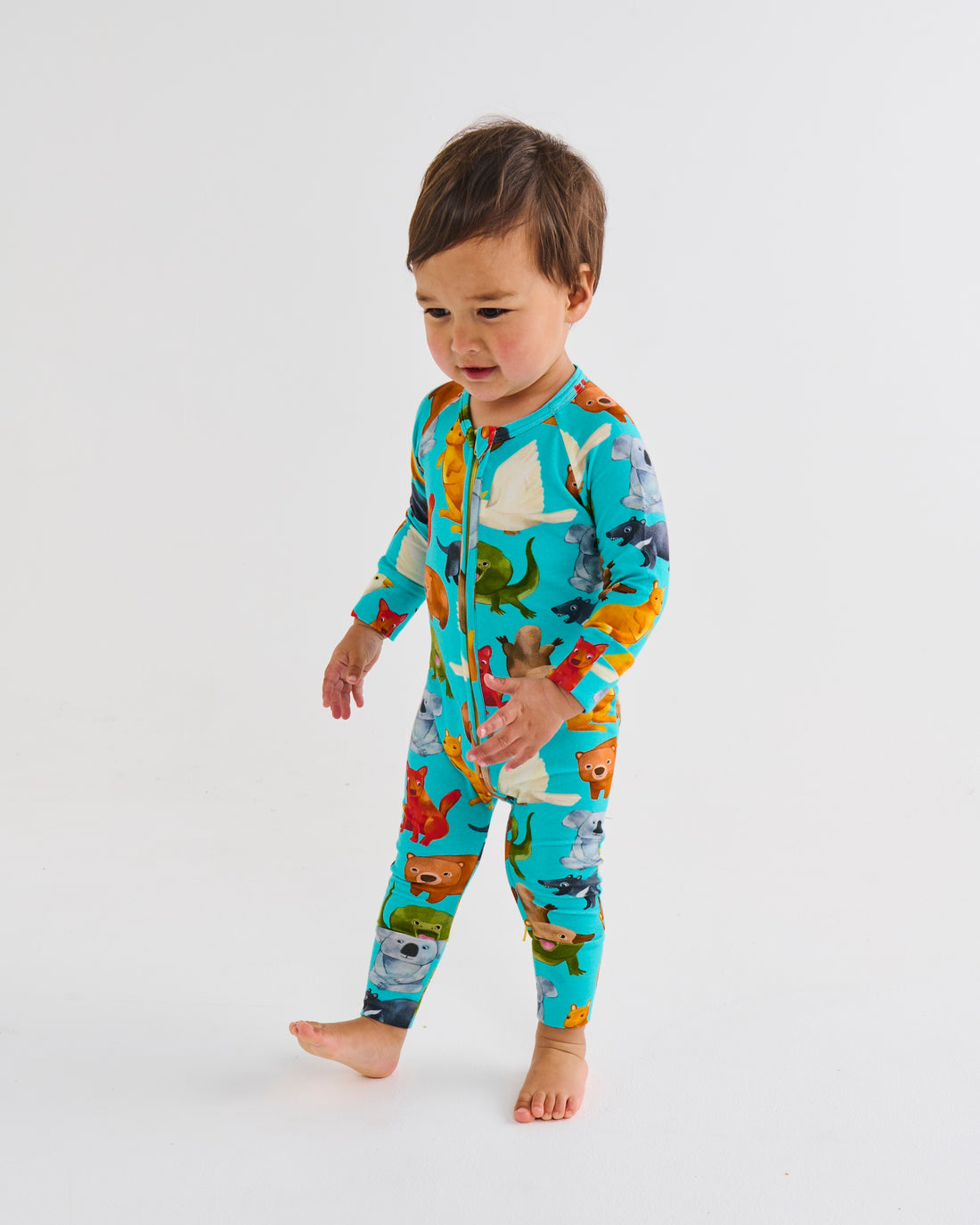 Home Among The Gum Trees Organic Long Sleeve Zip Romper