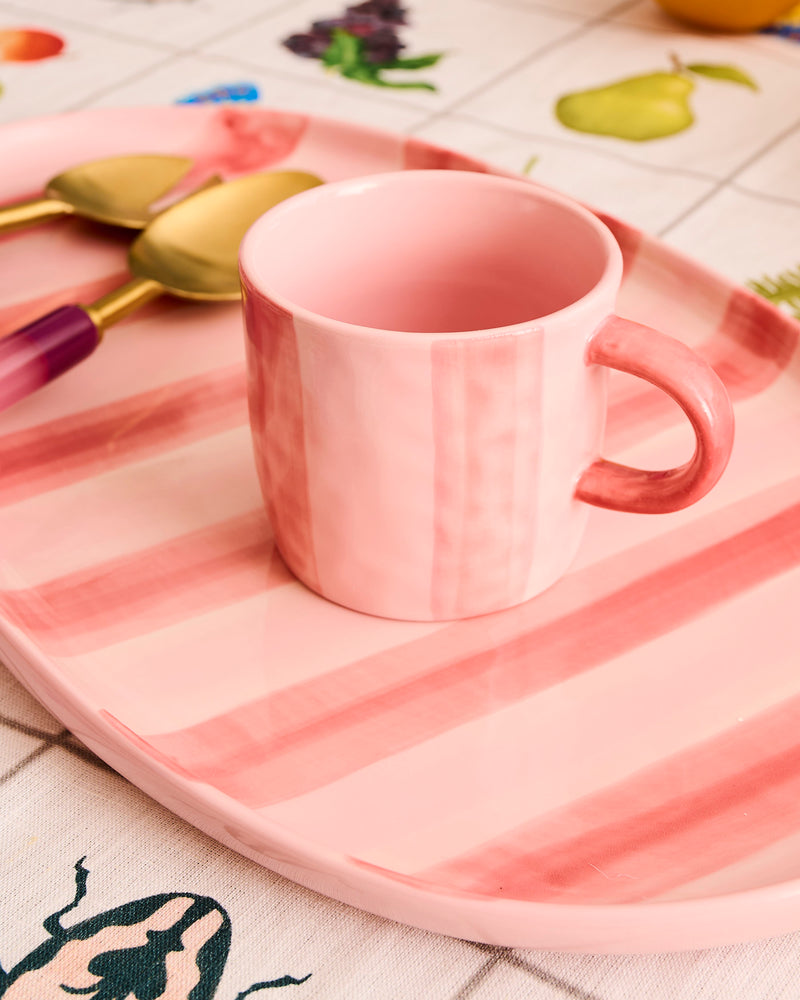 Pink Stripe Platter