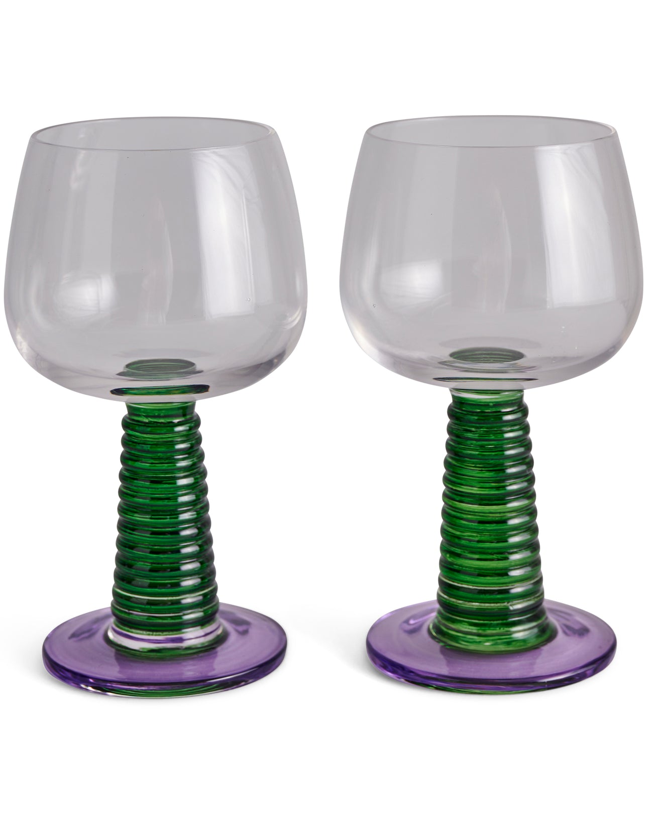 Lilac Colour Block Vino Glass 2P Set One Size