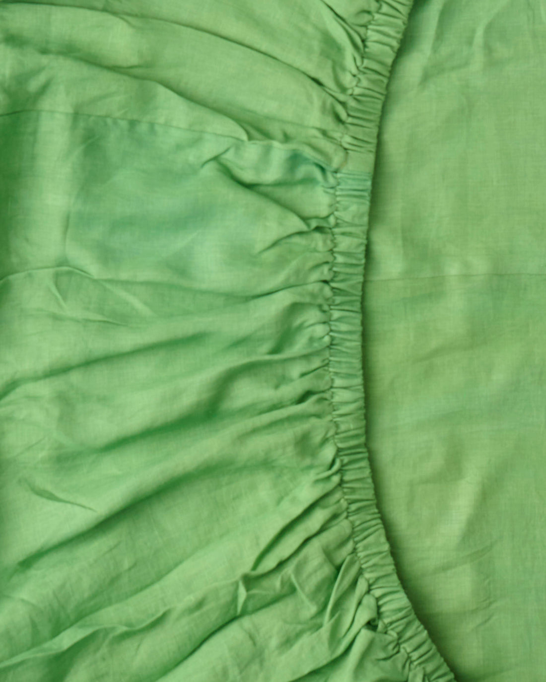 Green Tea Linen Fitted Sheet