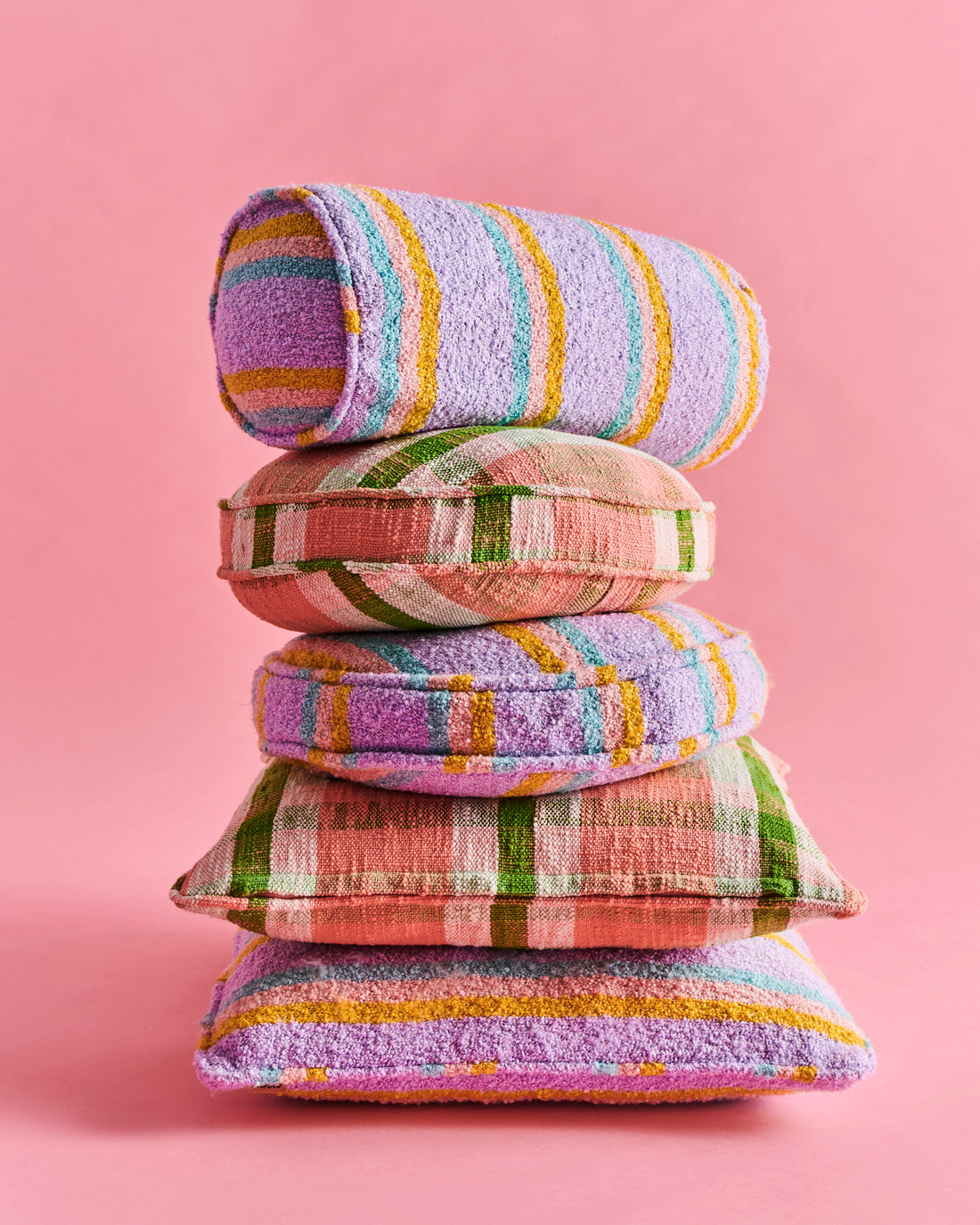 Mirage Stripe Boucle Bolster Cushion