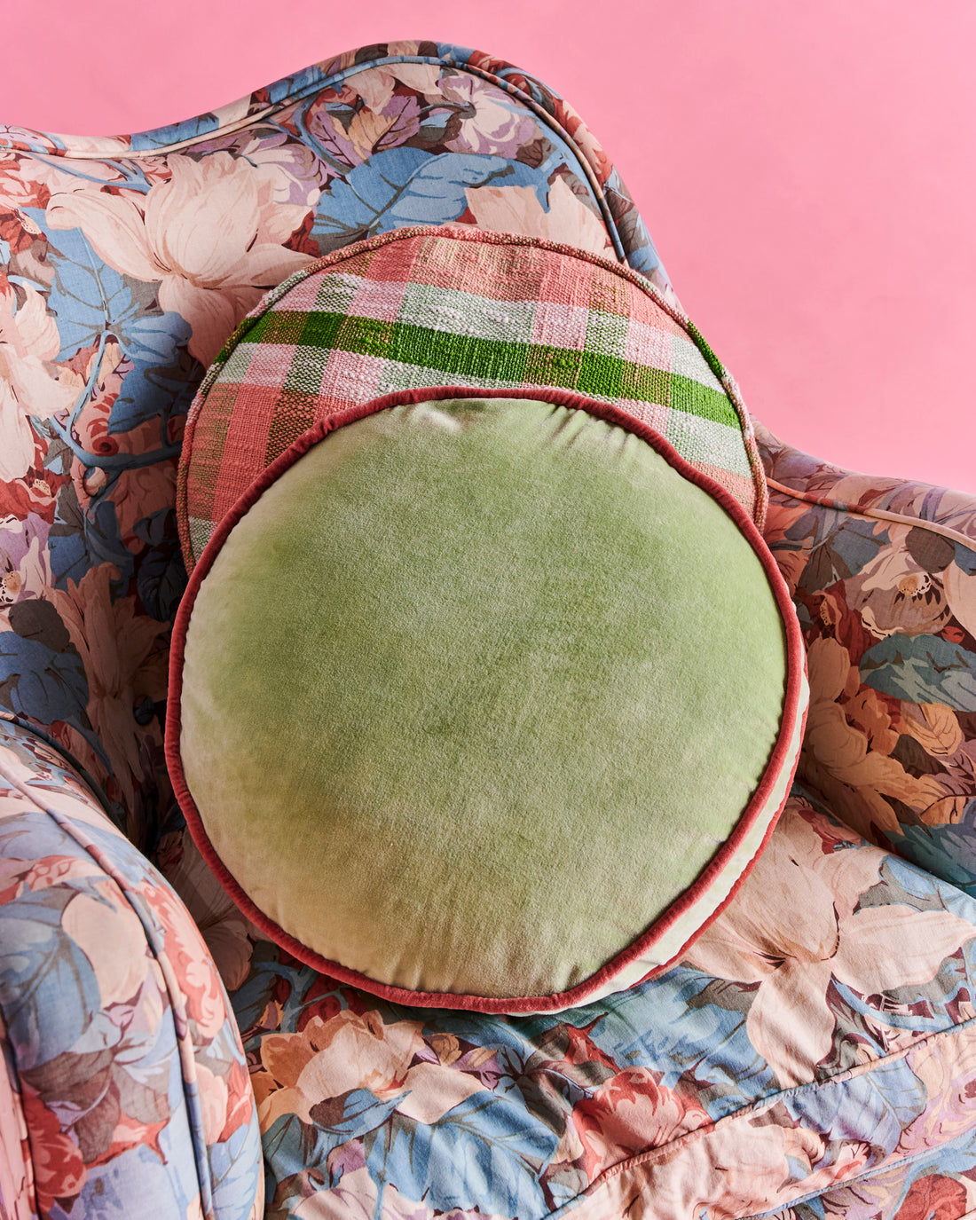 Minted Velvet Pea Cushion