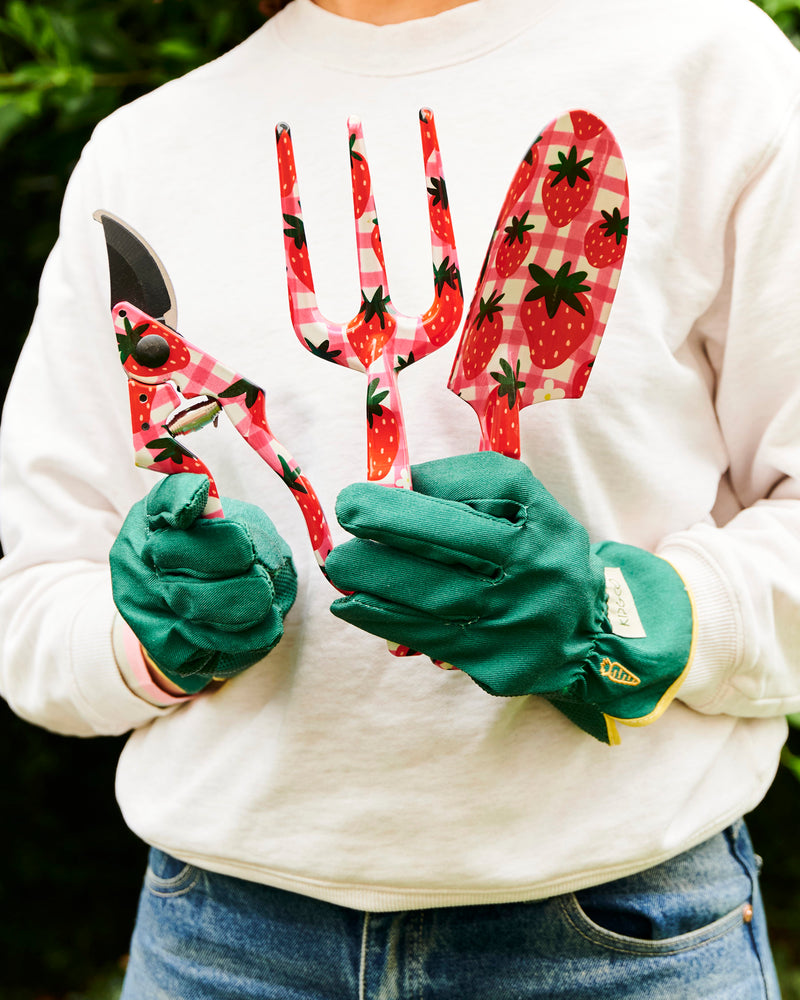 Strawberry Jam Garden Tools and Gloves Set