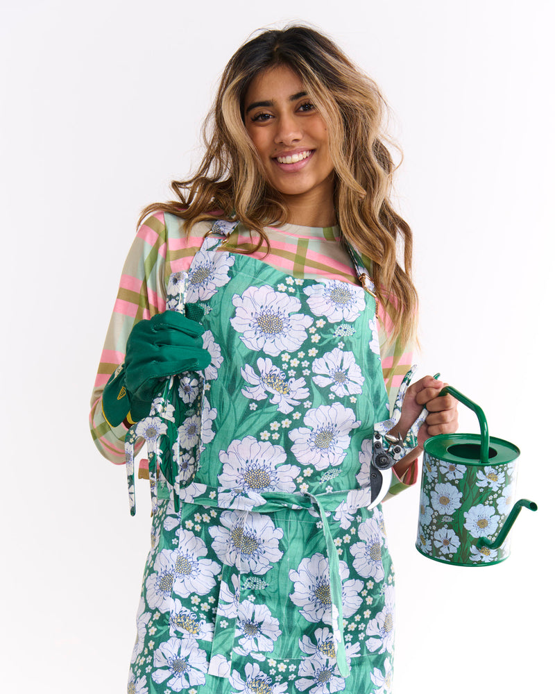 Tumbling Flowers Green Garden Secateurs and Gloves Set