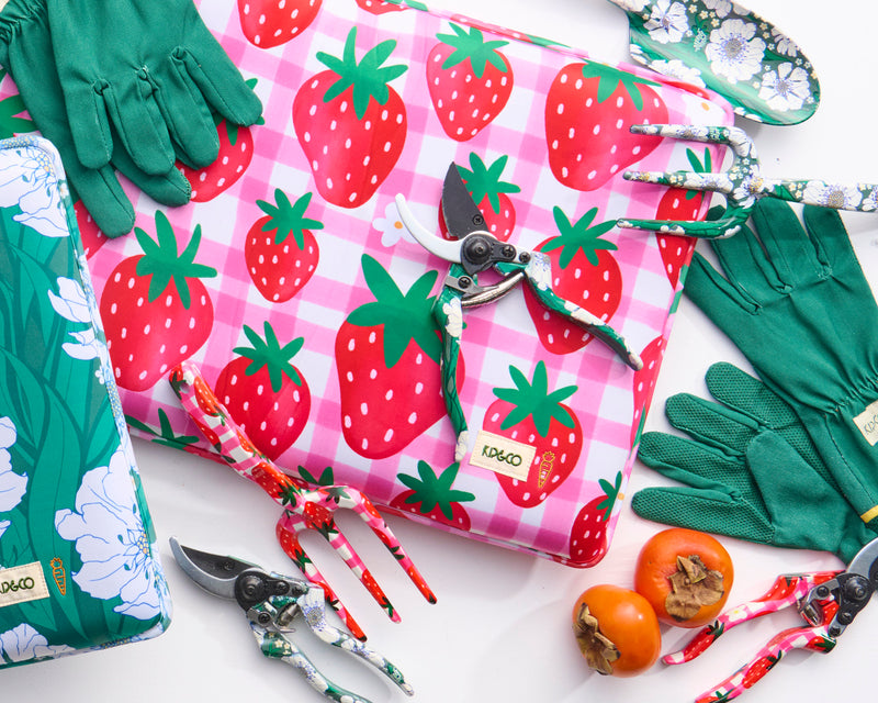 Strawberry Jam Garden Tools and Gloves Set