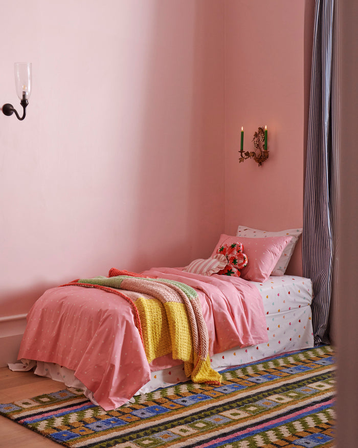 Polkadot Strawberry Organic Cotton Quilt Cover