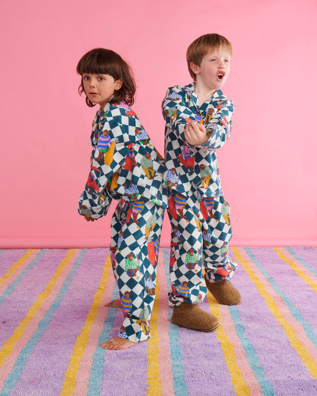 Hole In One Flannelette Long Sleeve Shirt & Pant Pyjama Set