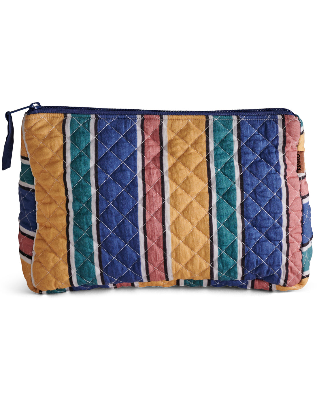 Pinto Stripe Quilted Cotton Toiletry Purse