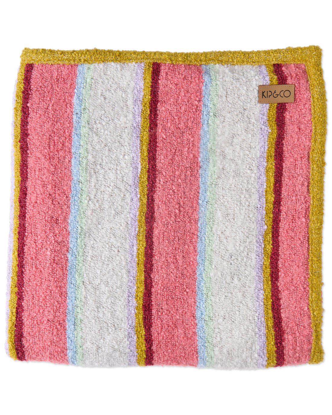 Rose Water Stripe Boucle Blanket