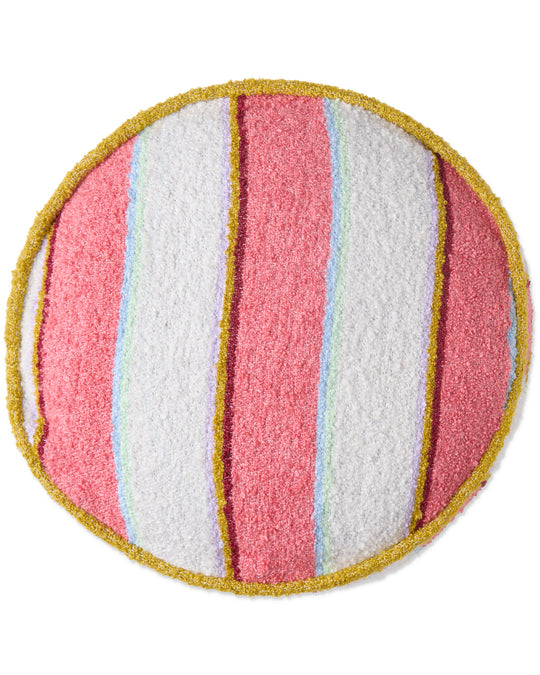 Rose Water Stripe Boucle Pea Cushion