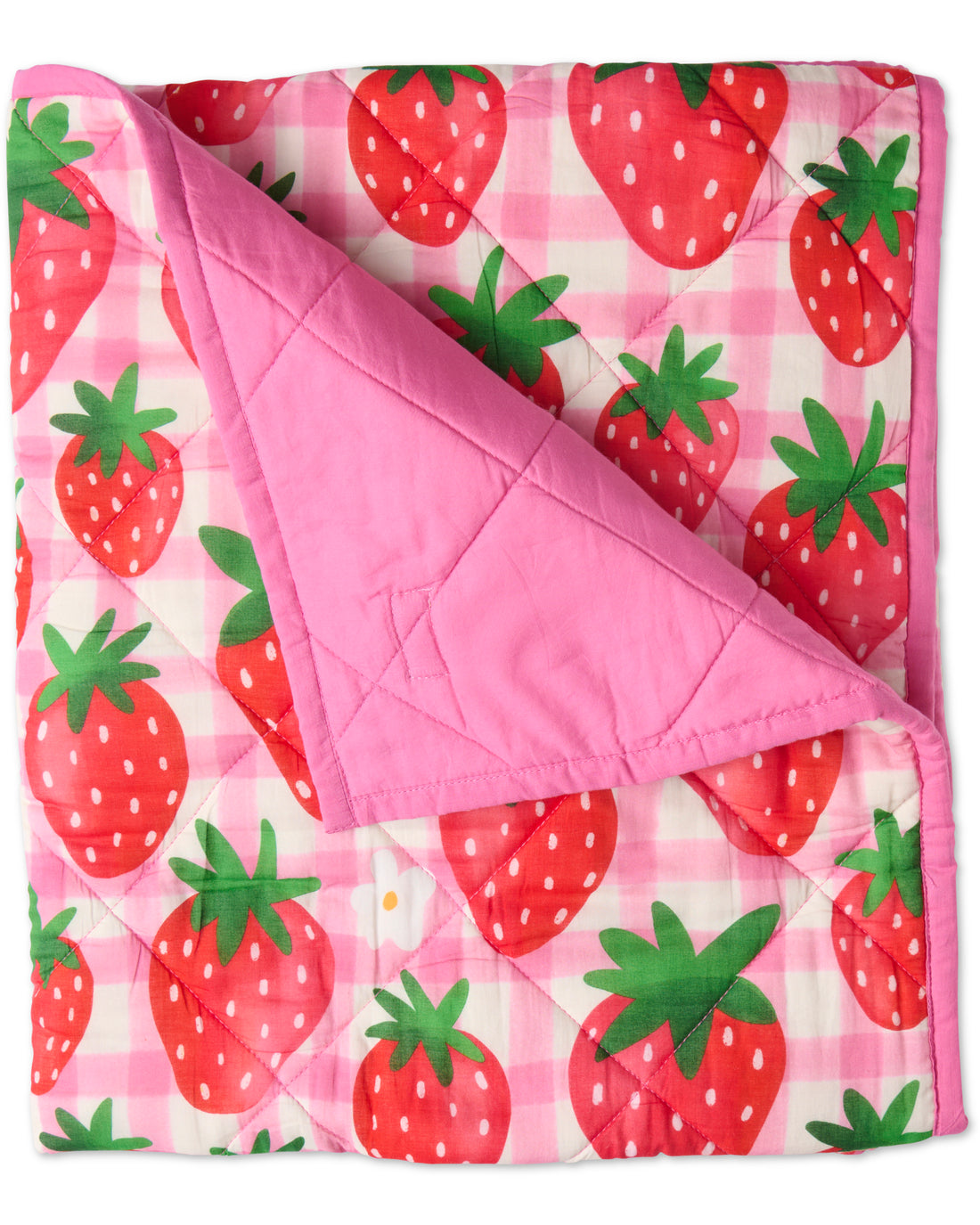 Strawberry Jam Quilted Cot Bedspread