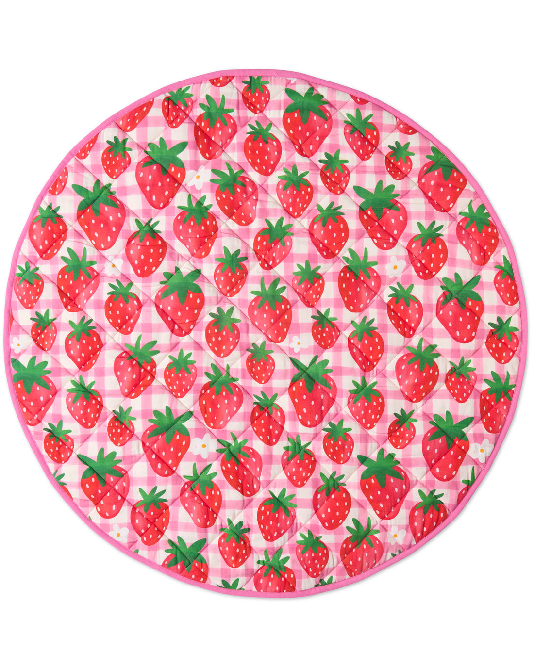 Strawberry Jam Quilted Baby Play Mat