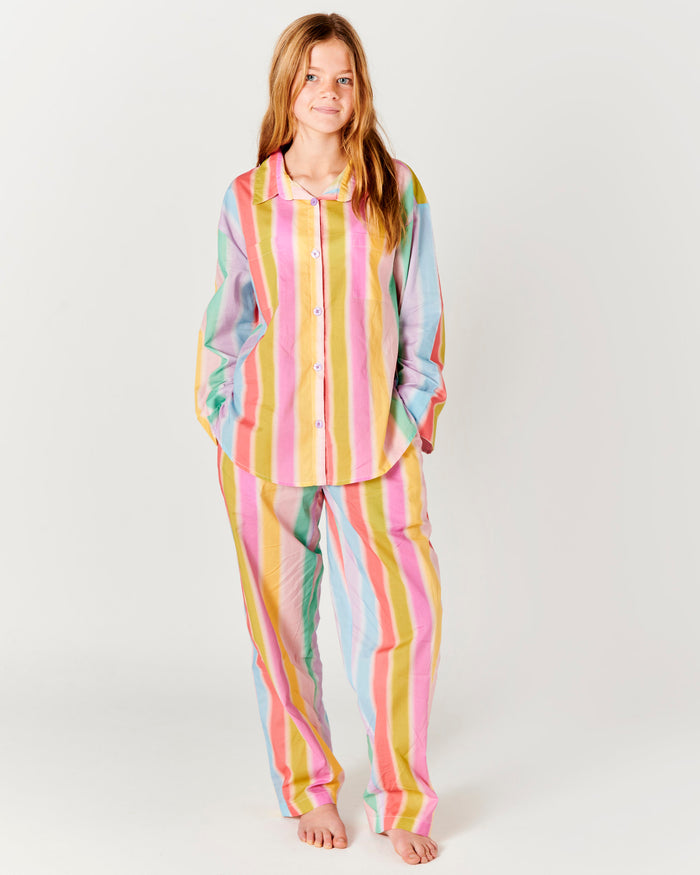 Colour Chameleon Teen Organic Cotton Long Sleeve Shirt & Pant Pyjama Set