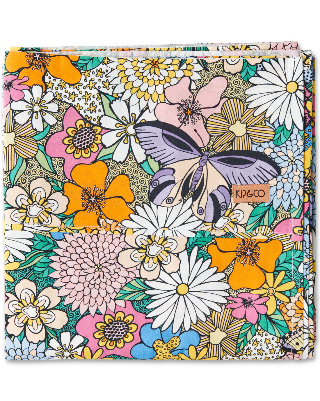 Bliss Floral Organic Cotton Flat Sheet