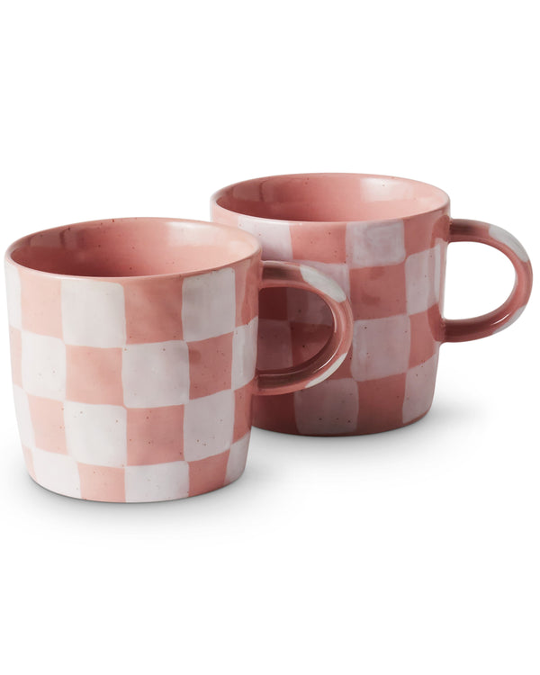 Checkered Mug 2P Set