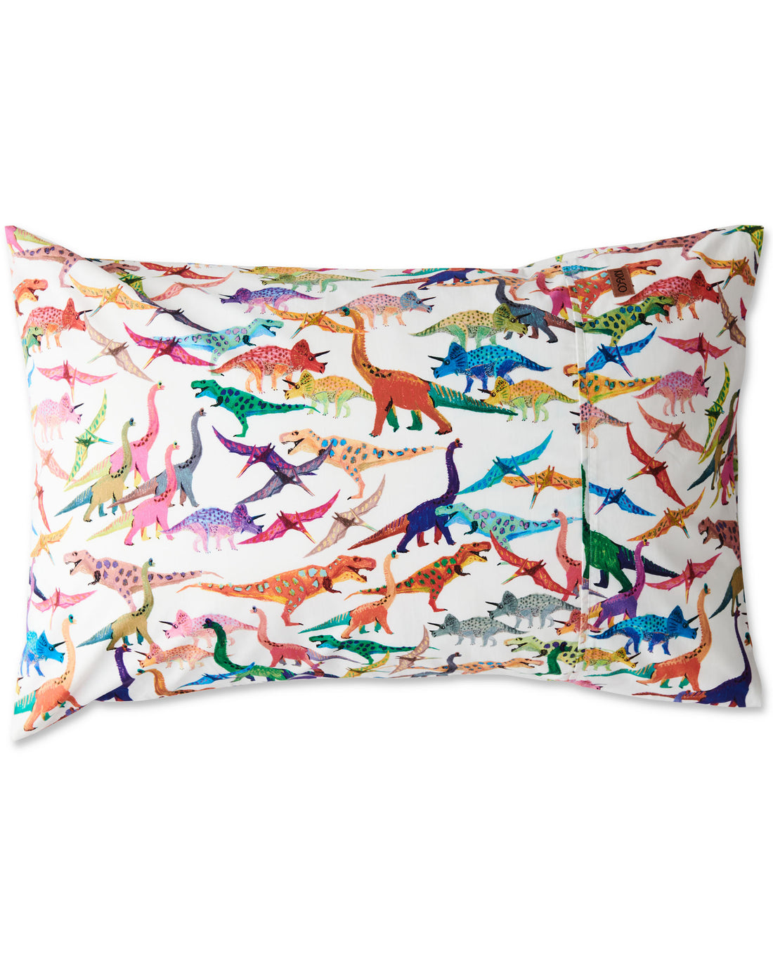 Dino Max White Organic Cotton Pillowcase