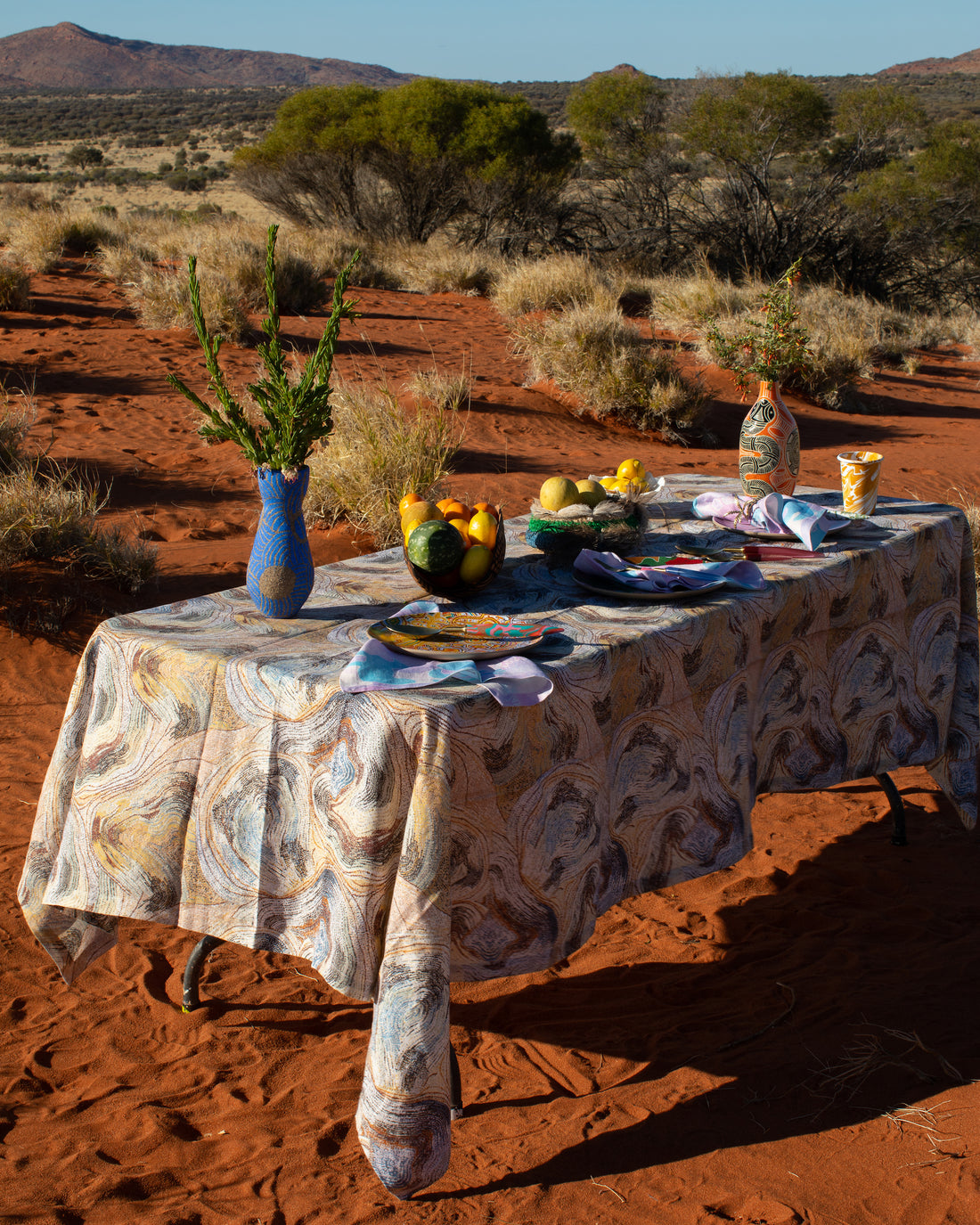 Likara Rectangular Linen Tablecloth