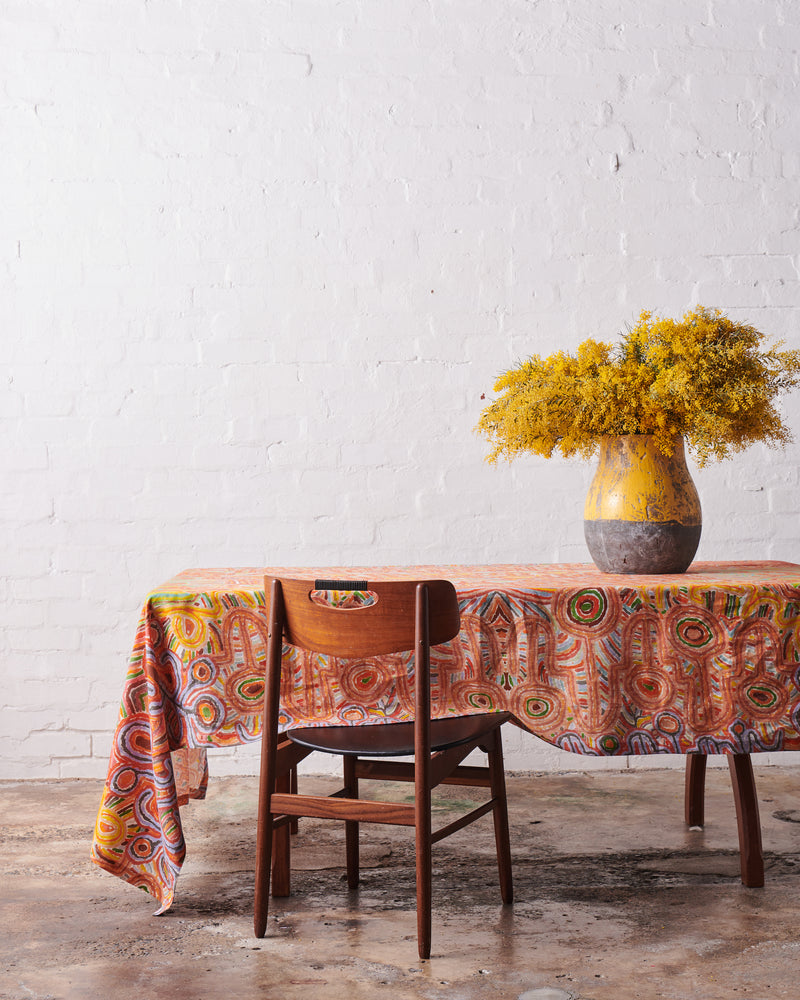 Ngayuku Ngura Rectangular Linen Tablecloth