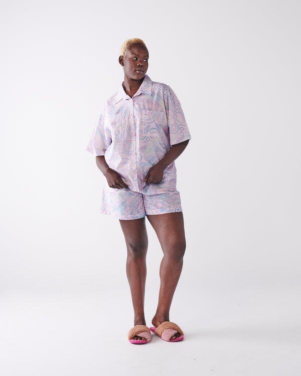 Tjala Tjukurpa Organic Cotton Short Sleeve Shirt & Short Pyjama Set
