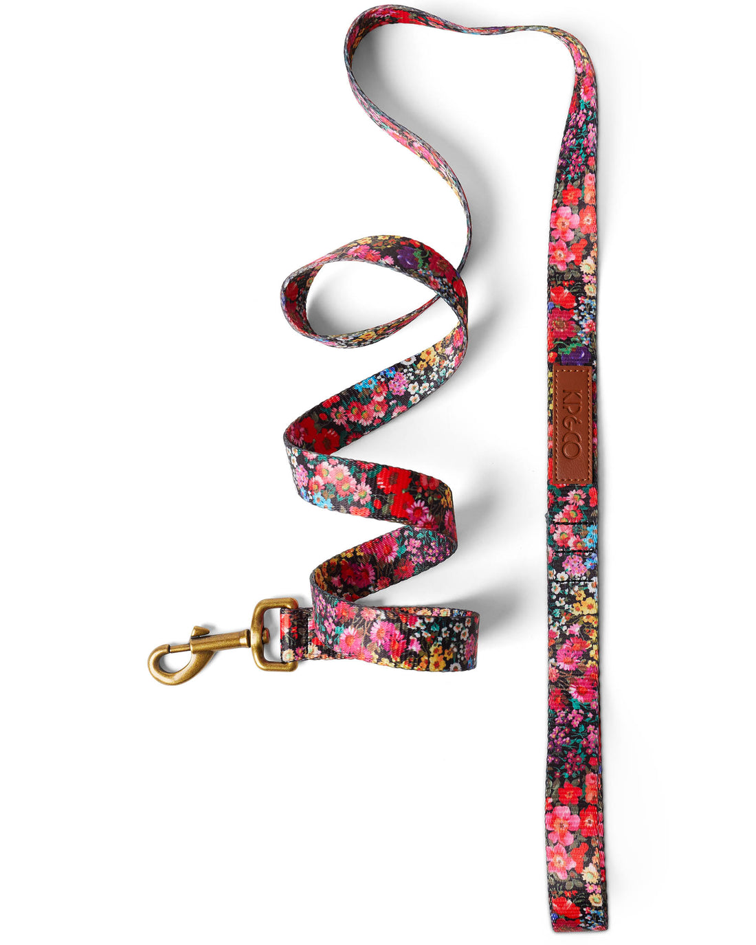 Forever Floral Black Dog Lead