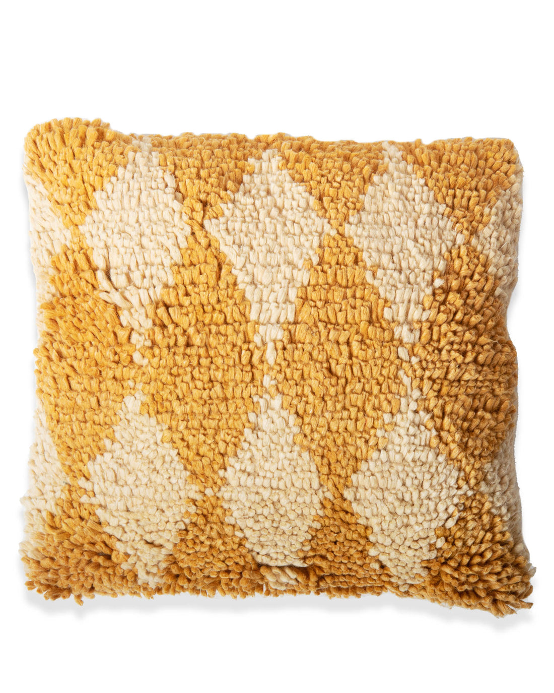 Golden Diamond Felted Wool Cushion