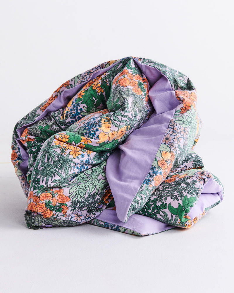 Atrium Lilac Flannelette Quilt Cover