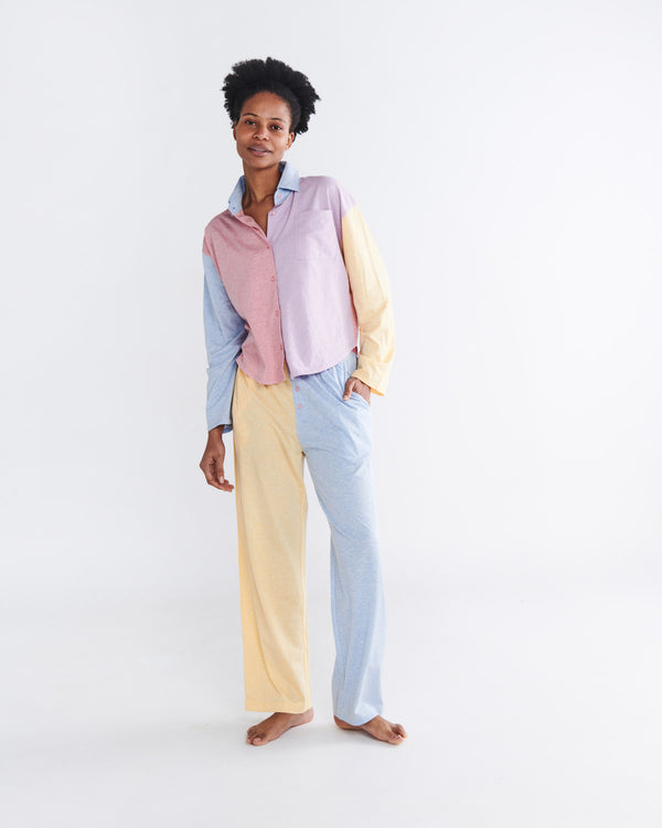Sweet Pea Organic Cotton Adult Long Sleeve Shirt & Pant Pyjama Set
