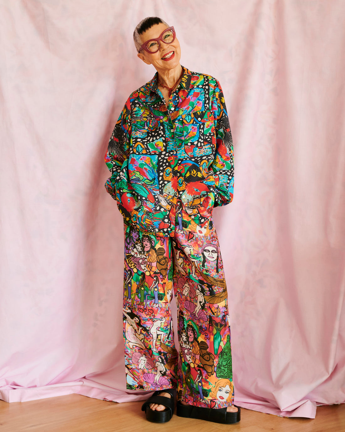 Kip&Co x Jenny Kee Parrots & Cockatoos Silk Shirt