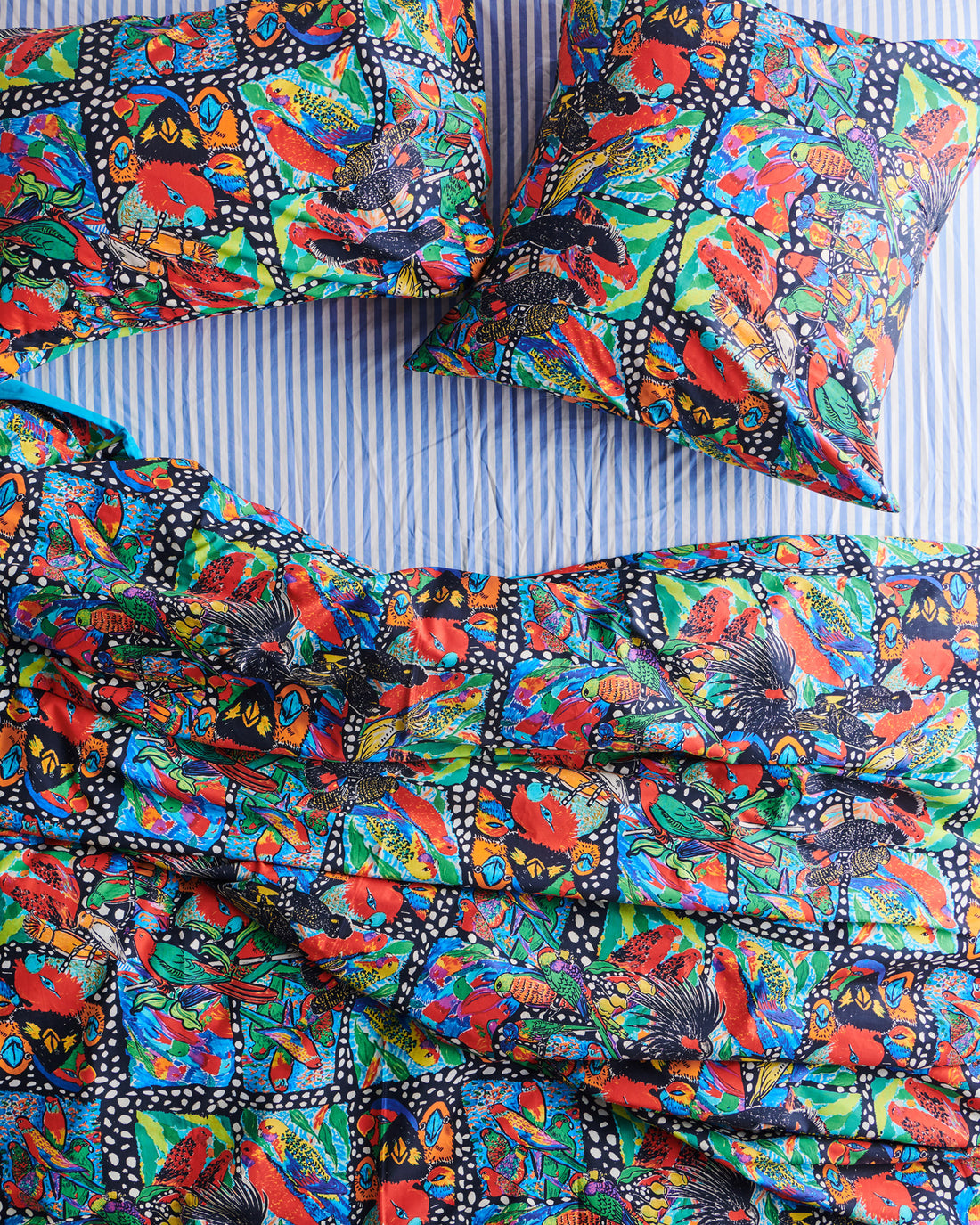 Kip&Co x Jenny Kee Parrots & Cockatoos Organic Cotton European Pillowcases