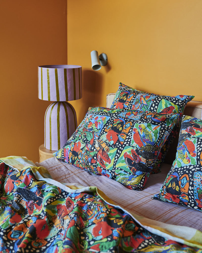 Kip&Co x Jenny Kee Parrots & Cockatoos Organic Cotton European Pillowcases