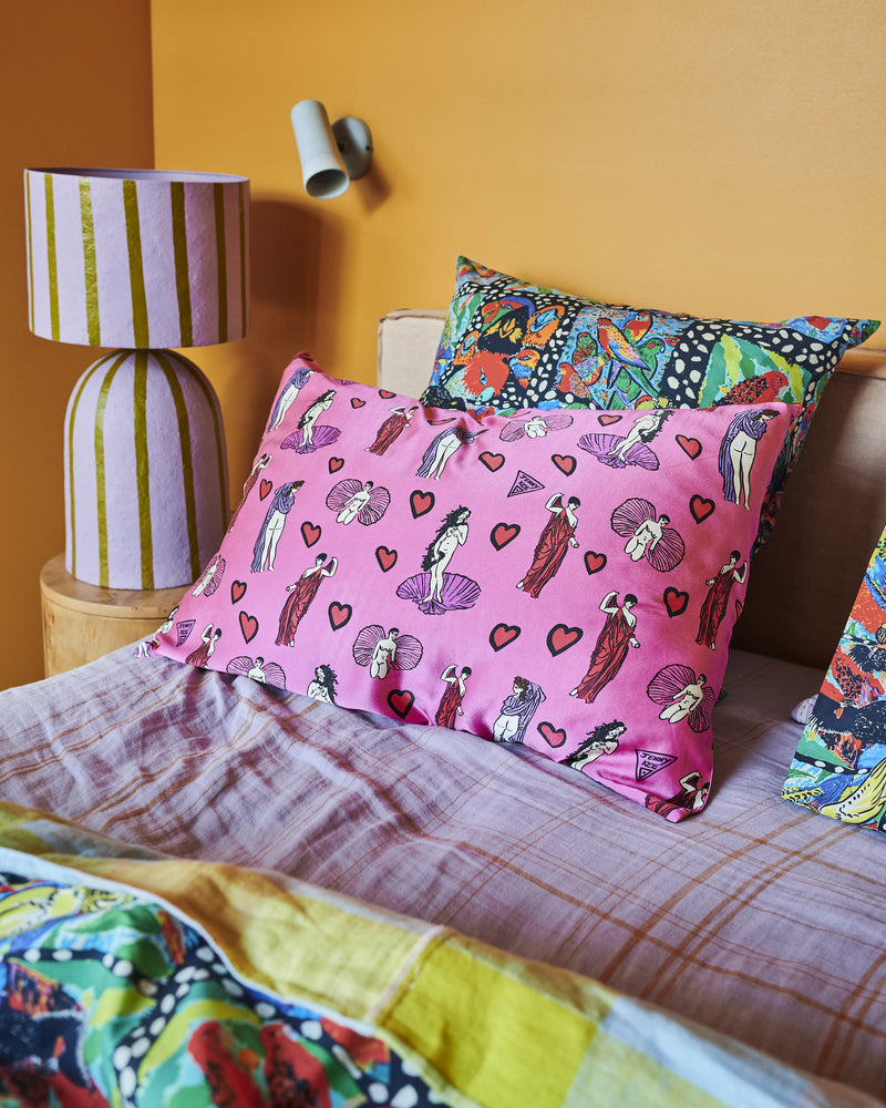 Kip&Co x Jenny Kee Pretty In Pink Silk Pillowcase